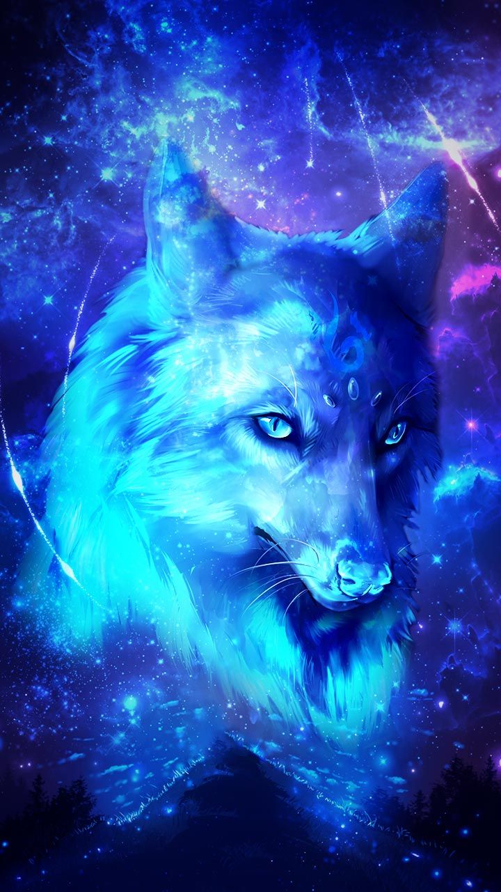  Love will find a way through paths where wolves fear to prey. Galaxy Wolf wallpap
