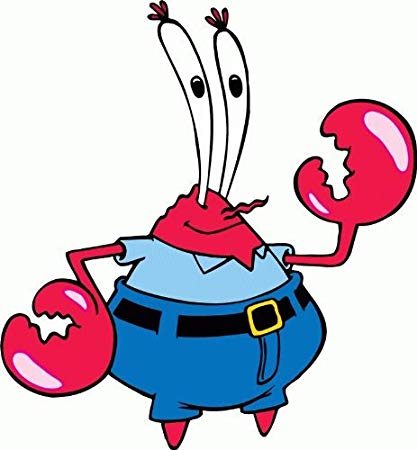  Spongebob Mr. Eugene H. Krabs Cartoon coche parachoques calcomanía 5